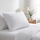 Set Of 2 Lux Sateen Down Alternative Standard Size Medium Pillows
