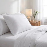 Set Of 2 Lux Sateen Down Alternative King Size Medium Pillows