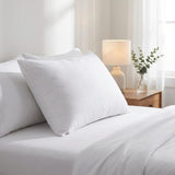 Set Of 2 Lux Sateen Down Alternative Standard Size Firm Pillows