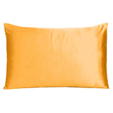 Set of Two Apricot Silk Satin