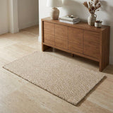 3' X 5' Beige Shag Hand Tufted Area Rug