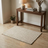 3' X 5' Ivory Shag Hand Tufted Area Rug