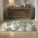 3' X 5' Blue Green Power Loom Area Rug