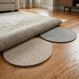 6' Round Gray Non Slip Rug Pad