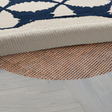 8' Round Brown Non Slip Indoor Outdoor Rug Pad