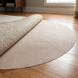 8' Round Brown Non Slip Indoor Outdoor Rug Pad