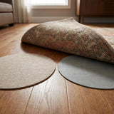 8' Round Gray Non Slip Rug Pad
