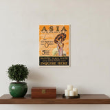 Asia via Honolulu Vintage Travel Unframed Print Wall Art