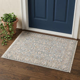2' X 3' Blue And Ivory Area Rug