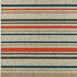 3' X 5' Blue And Gray Striped Indoor Outdoor Area Rug