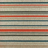 5' X 7' Blue And Gray Striped Indoor Outdoor Area Rug