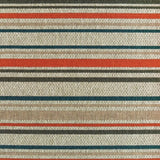 7' X 9' Blue And Gray Striped Indoor Outdoor Area Rug