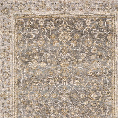 3' X 5' Beige Grey Machine Woven Oriental Indoor Arean Rug