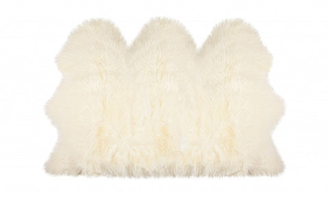 3' X 5' Trio Natural Sheepskin Area Rug