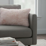 Blush Natural Sheepskin Lumbar Pillow
