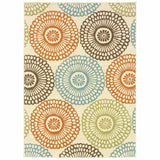 7' X 10' Beige Indoor Outdoor Area Rug