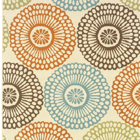 7' X 10' Beige Indoor Outdoor Area Rug