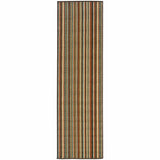 8' Green Indoor Outdoor Runner Rug