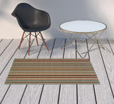 2' X 4' Green Indoor Outdoor Area Rug