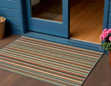 2' X 4' Green Indoor Outdoor Area Rug
