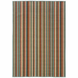 7' X 10' Green Indoor Outdoor Area Rug