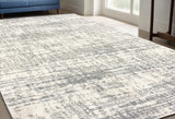 5' X 8' Ivory And Gray Abstract Strokes Area Rug