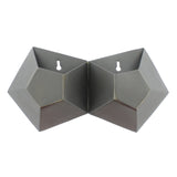 6" X 12" Gray Iron Hexagon Hanging Tapestry