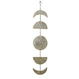 27" X 1" Gray Mirror And Brass Novelty Hanging Tapestry