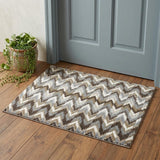 2' X 3' Gray Shag Power Loom Area Rug