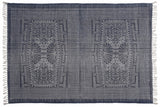 4' X 6' Blue and Ivory Area Rug
