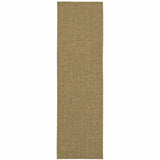 8' Tan Indoor Outdoor Runner Rug