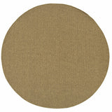 8' X 8' Tan Round Indoor Outdoor Area Rug