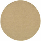 8' X 8' Beige Round Indoor Outdoor Area Rug