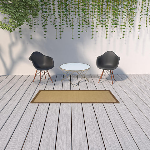 8' Beige Indoor Outdoor Area Rug