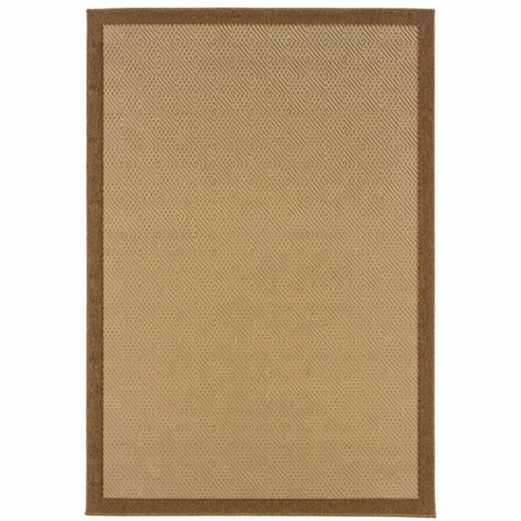 2' X 4' Beige Indoor Outdoor Area Rug