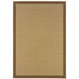 6' X 9' Beige Indoor Outdoor Area Rug
