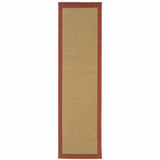 8' Beige Indoor Outdoor Runner Rug
