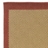 8' Beige Indoor Outdoor Runner Rug