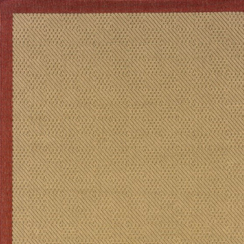 5' X 8' Beige Indoor Outdoor Area Rug