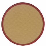 8' X 8' Beige Round Indoor Outdoor Area Rug