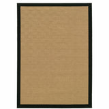 4' X 6' Beige And Black Indoor Outdoor Area Rug
