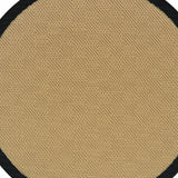8' X 8' Beige And Black Round Indoor Outdoor Area Rug