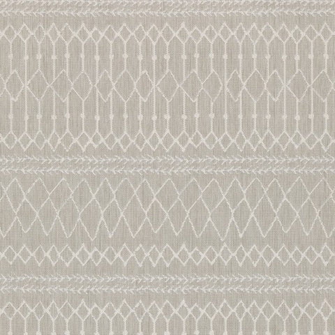 3' X 5' Gray And Ivory Indoor Outdoor Area Rug