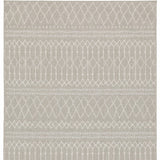 5' X 7' Gray And Ivory Indoor Outdoor Area Rug