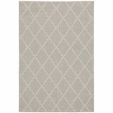 8' X 10' Gray And Ivory Indoor Outdoor Area Rug