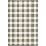 2' X 4' Gray And Ivory Indoor Outdoor Area Rug