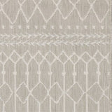 3' X 6' Gray And Ivory Indoor Outdoor Runner Rug