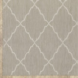 2' X 3' Gray And Ivory Indoor Outdoor Runner Rug