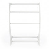 Glossy White Blanket Stand