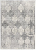 2' X 5' Grey Damask Area Rug